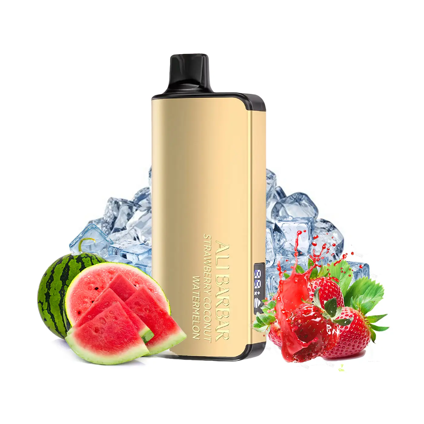 (Bundle)Alibarbar 9000 Puffs Strawberry Coconut Watermelon